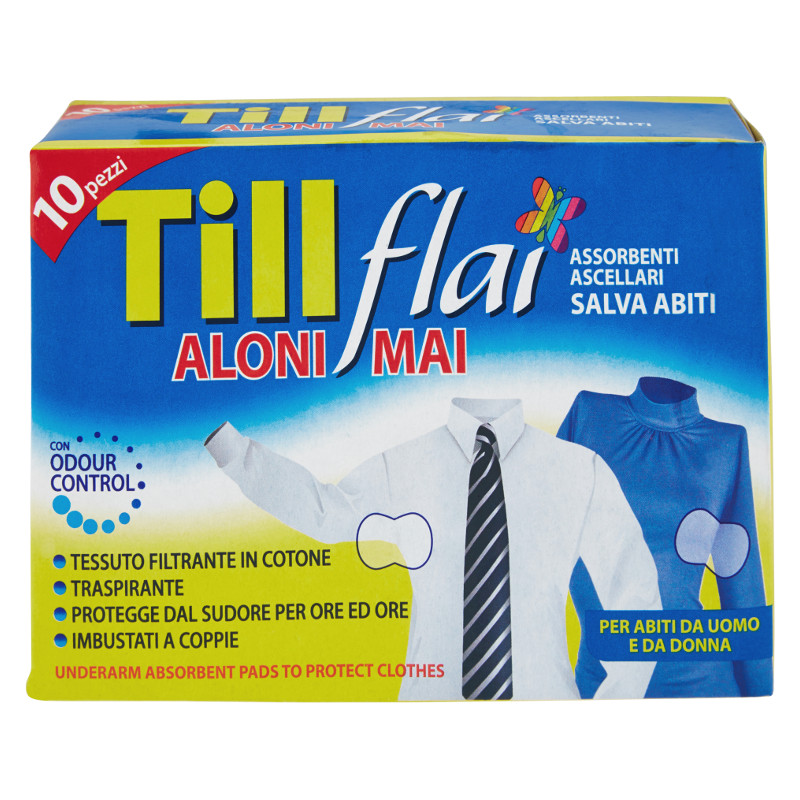TILL FLAI ASSORBENTI ASCELLARI 10 PEZZI