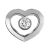 ORECCHINI HEART SOLITAIRE SWAROVSKI 9 MM