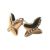 ORECCHINI PAPILLON GOLDEN CRYSTALS 8 MM