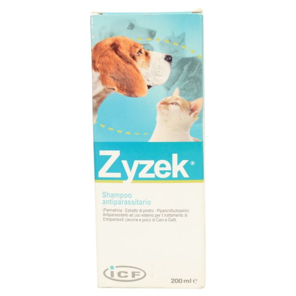 ZYZEK SHAMPOO ANTIPARASSITARIO CANI E GATTI 200 ML