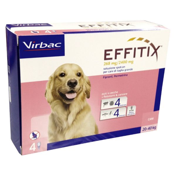 EFFITIX CANI DAI 20 - 40 KG 4 PIPETTE