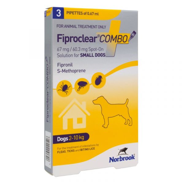 FIPROCLEAR COMBO 3 PIPETTE X CANI 2-10 KG