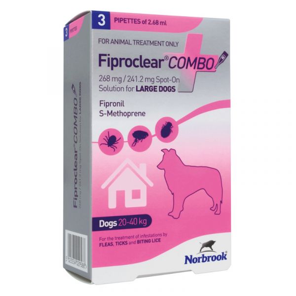 FIPROCLEAR COMBO 3 PIPETTE X CANI 20-40 KG