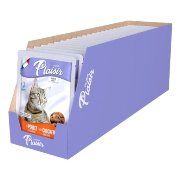 PLAISIR CAT BOCCONCINI POLLO FEGATO 100G X 22 PEZZI