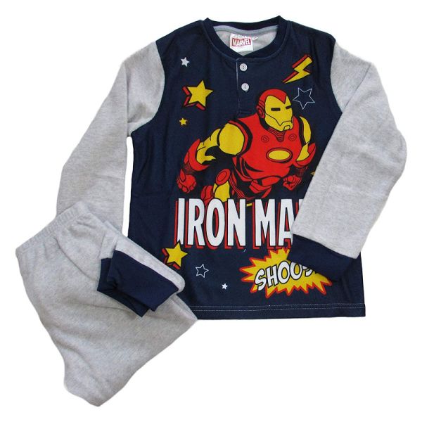 MARVEL - PIGIAMA BAMBINO AVENGERS IRON MAN IN PILE INVERNALE 10 ANNI