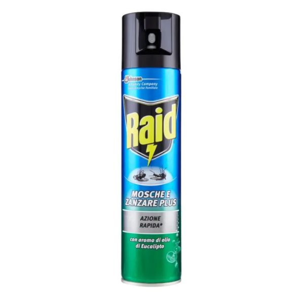 RAID SPRAY MOSCHE E ZANZARE PLUS EUCALIPTO 400 ML