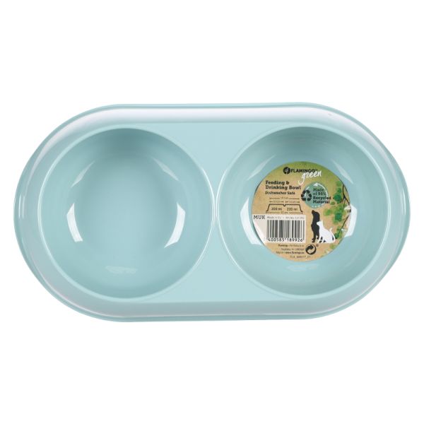 CIOTOLA PER CIBO E ACQUA COMBO MUK AZZURRO 2x200 ML