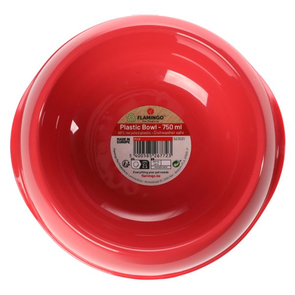 CIOTOLA PER CIBO E ACQUA MUK ROSSO 750 ML