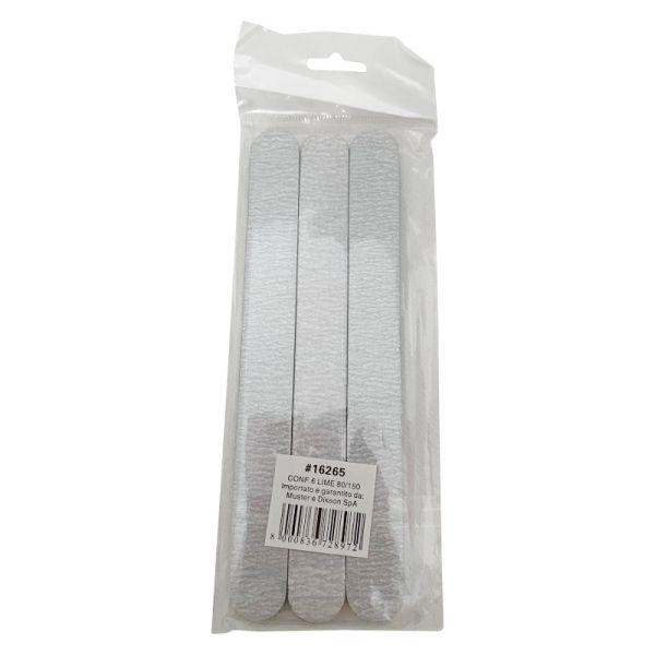 MUSTER LIME PER UNGHIE DRITTE 80/150 GRIGIO 6 PZ