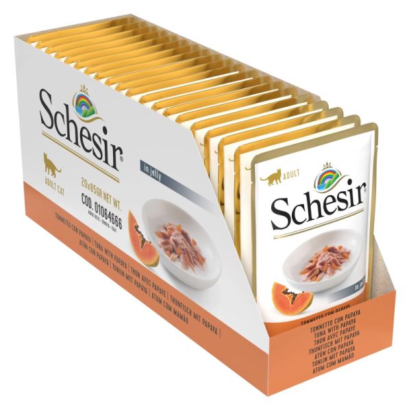 SCHESIR CAT TONNETTO PAPAYA 20 BUSTINE DA 85 G