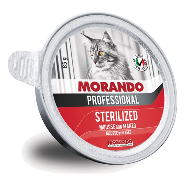 MORANDO PROFESSIONAL GATTO STERILIZED MOUSSE MANZO 85 G
