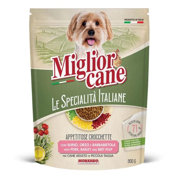 MORANDO MIGLIOR CANE ADULTO CROCCHETTE SUINO ORZO 800G