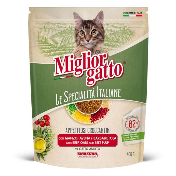 MORANDO MIGLIOR GATTO ADULTO CROCCANTINI MANZO AVENA 400G