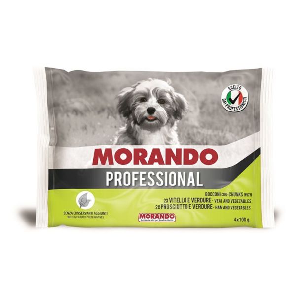 MORANDO PROFESSIONAL CANE BOCCONCINI VITELLO PROSCIUTTO 4x100 G