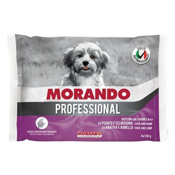 MORANDO PROFESSIONAL CANE BOCCONCINI ANATRA AGNELLO 4X100G