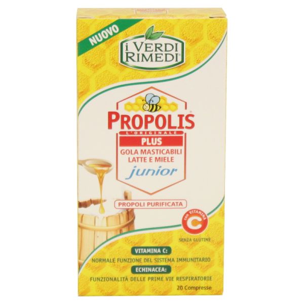 PROPOLIS PLUS JUNIOR GOLA LATTE E MIELE 20 CPS