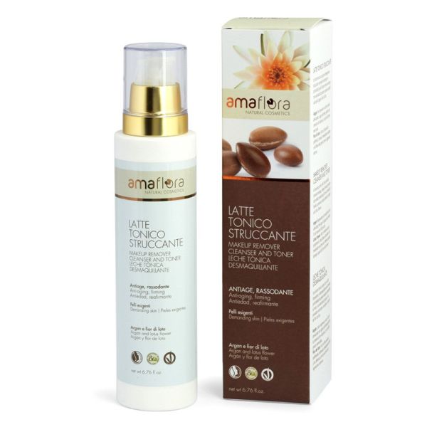 AMAFLORA LATTE TONICO STRUCCANTE ARGAN FIORI DI LOTO 200ML