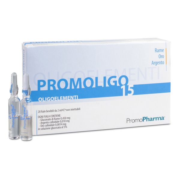 PROMOLIGO OLIGOELEMENTI 15 RAME-ORO-ARGENTO 20 FIALE