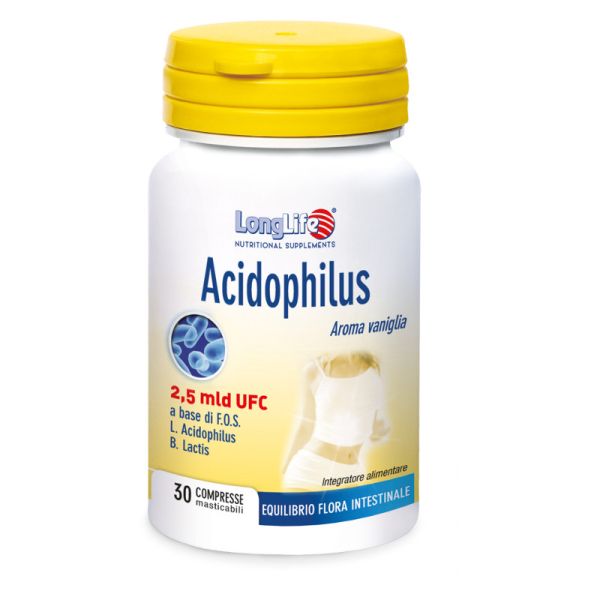 LONGLIFE ACIDOPHILUS 30 COMPRESSE MASTICABILI