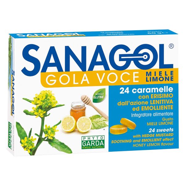 SANAGOL GOLA VOCE MIELE LIMONE 24 CARAMELLE