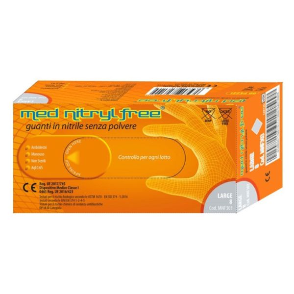 MED NITRYL FREE GUANTO NITRILE NON STERILE SENZA POLVERE MISURA L 100 PEZZI