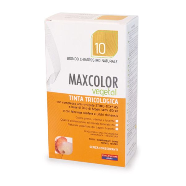 MAX COLOR VEGETAL TINTA 10 BIONDO CHIARISSIMO NATURALE 140ML