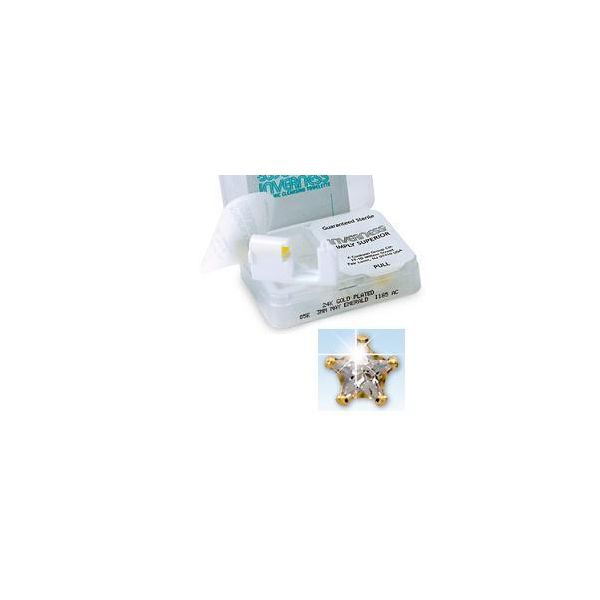 ORECCHINI 6MM CON ZIRCONE A STELLA PLACCATO ORO