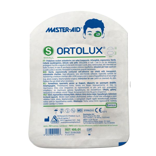CEROTTO TRASPARENTE CON VALVA ORTOLUX MISURA S