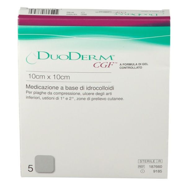 MEDICAZIONE CON IDROCOLLOIDI STERILE SENZA BORDO ADESIVO DUODERM CGF 10X10CM 5 PEZZI