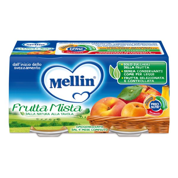 MELLIN OMOGENEIZZATO FRUTTA MISTA 100 G 2 PZ