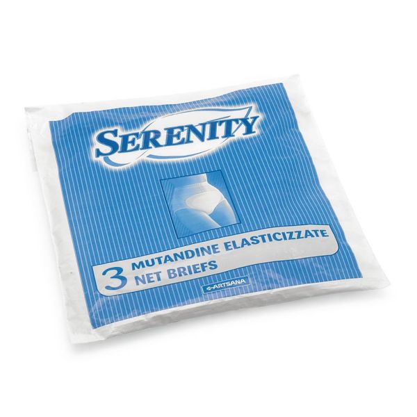 SERENITY MUTANDINA ELASTICA RETTANGOLARE A RETE M 3 PZ