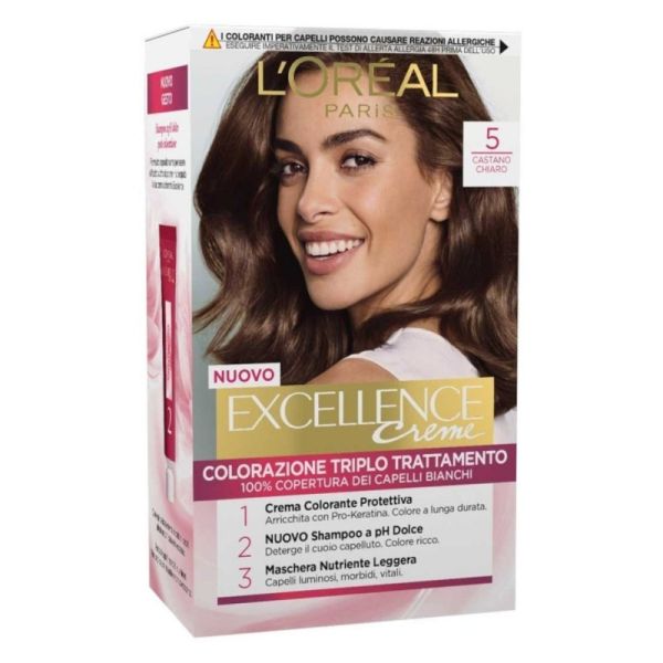 L'OREAL EXCELLENCE CREMA COLORANTE 5 CASTANO CHIARO