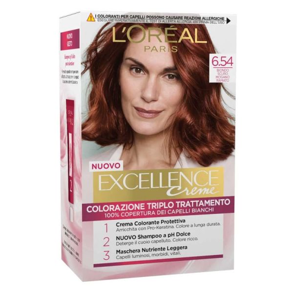 L'OREAL EXCELLENCE CREMA COLORANTE 6,54 BIONDO SCURO MOGANO
