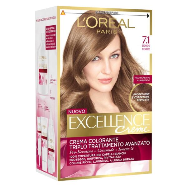 L'OREAL EXCELLENCE CREMA COLORANTE 7.1 BIONDO CENERE