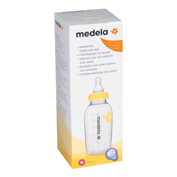 BIBERON CON TETTARELLA FLUSSO MEDIO 250 ML