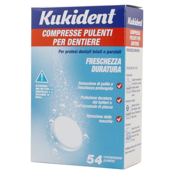 KUKIDENT CLEASER FRESCHEZZA DURATURA 54 COMPRESSE