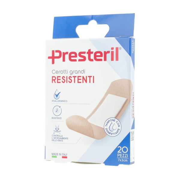CEROTTO GRANDE MEDIPRESTERIL RESISTENTE 7X3CM 20 PEZZI