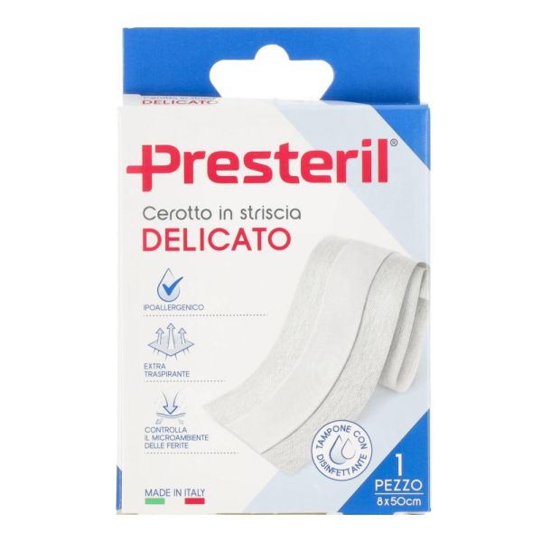 CEROTTO IN STRISCIA MEDIPRESTERIL DELICATO TNT 50X8CM