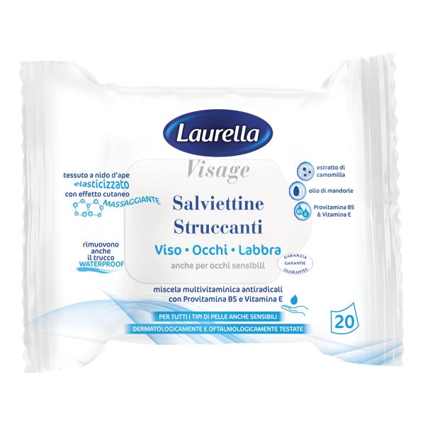 LAURELLA VISAGE SALVIETTINA STRUCCANTE 20 PEZZI