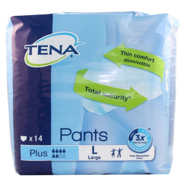 TENA PANTS PLUS PANNOLONI TAGLIA L 14 PZ