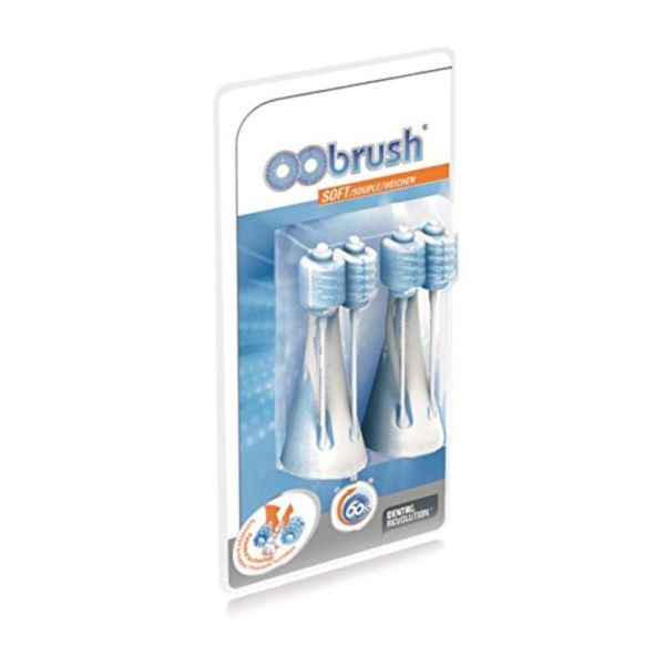 OOBRUSH TESTINE DI RICAMBIO MORBIDE 2 PEZZI