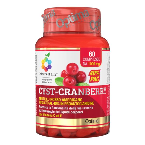 COLOURS OF LIFE CYST-CRANBERRY CON VITAMINA C E 60 COMPRESSE