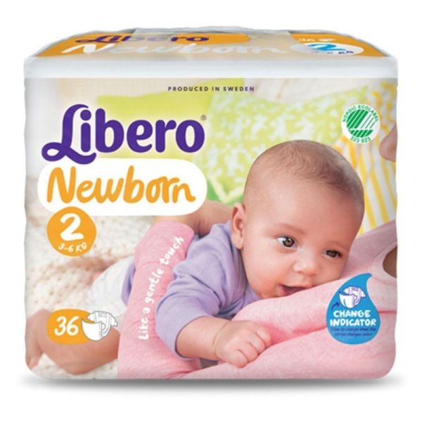 LIBERO NEWBORN PANNOLINO PER BAMBINO TAGLIA 3-6 KG 36 PEZZI