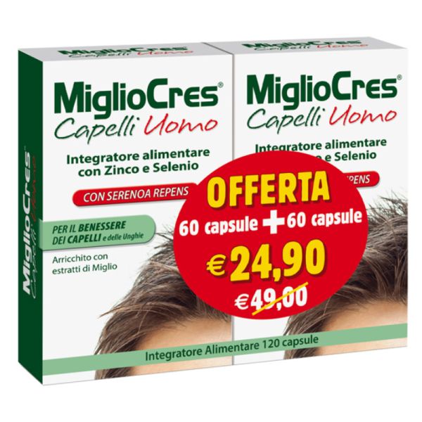 MIGLIOCRES CAPELLI UOMO 60+60 CAPSULE