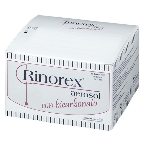 FIALA PER AEROSOL RINOREX BICARBONATO 3 ML 25 PEZZI