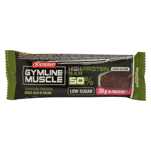 ENERVIT GYMLINE MUSCLE HIGH PROTEINBAR 50% BROWNIE