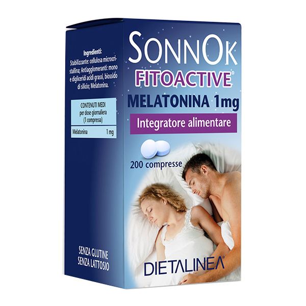 SONNOK FITOACTIVE MELATONINA 1MG 200 COMPRESSE