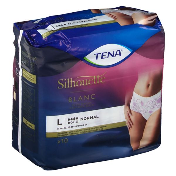 TENA SILHOUETTE BLANC L 10PZ