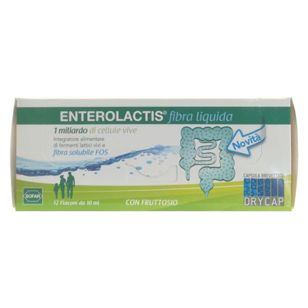 ENTEROLACTIS FIBRA LIQUIDA 12 FLACONCINI