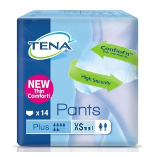 TENA PANTS PLUS MUTANDINA EXTRA SMALL 14 PEZZI